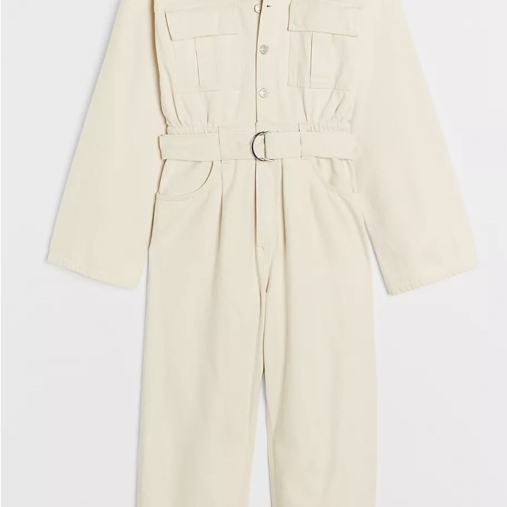 Agolde Tatum Ivory Denim Utility Jumpsuit Size S SOLD OUT